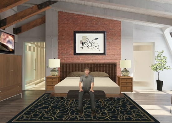 Ordinary bedroom Design Rendering