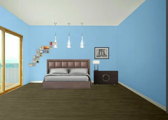 Bedroom by th sea Design Rendering