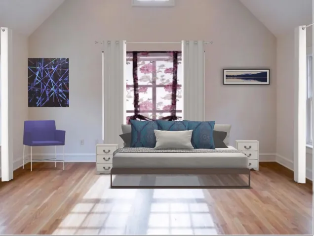 Bedroom (Purple and White)