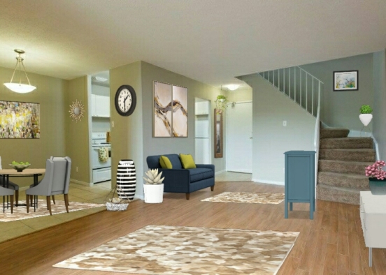 Kitchen/ living room Design Rendering
