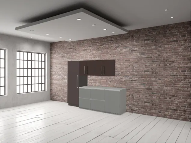brick wall kitchen 