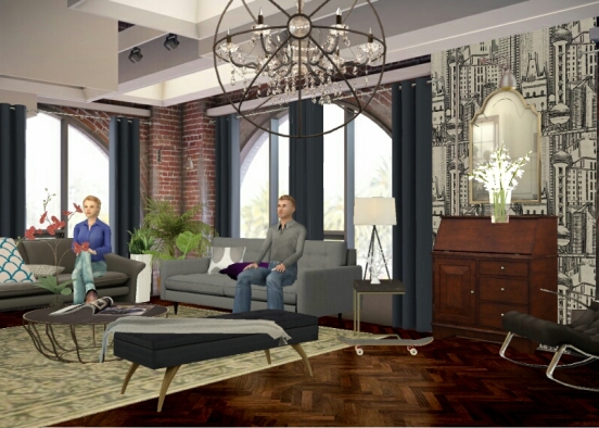 Living room etiquette Design Rendering
