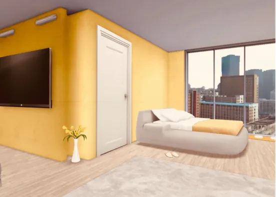 Yellow Apartment  Design Rendering