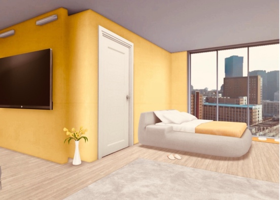 Yellow Apartment  Design Rendering