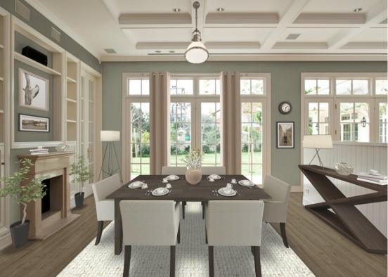 French Dining Room Design Rendering
