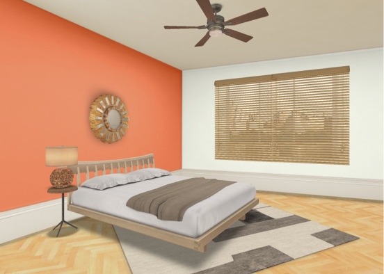 tropical bedroom Design Rendering
