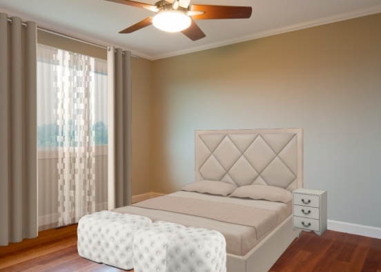 Simple bedroom Design Rendering