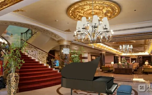Luxury 5 star hotel foyer 