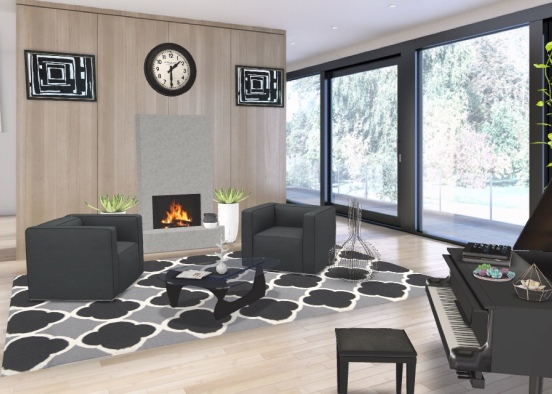relaxing living room  Design Rendering