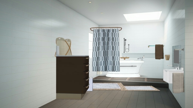 M & L.  bathroom