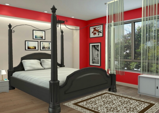 Designer bedroom Design Rendering