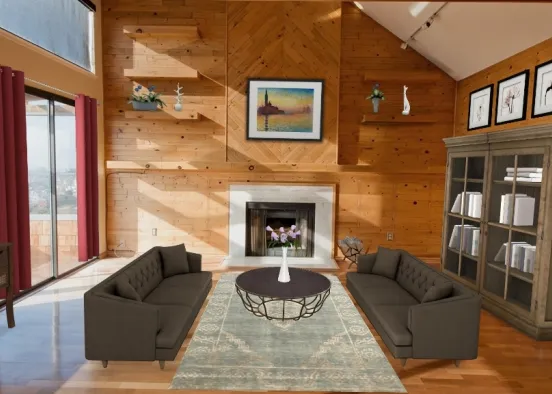 Cozy livingroom  Design Rendering