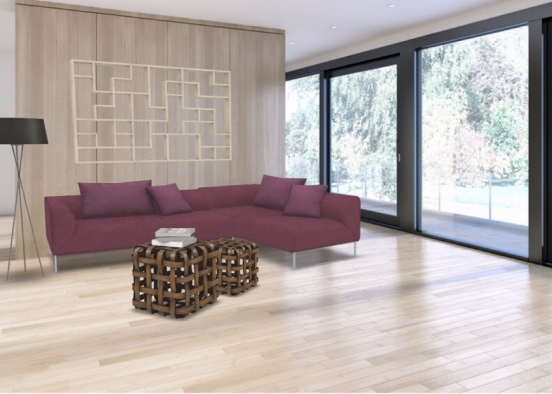 Simple modern living room Design Rendering