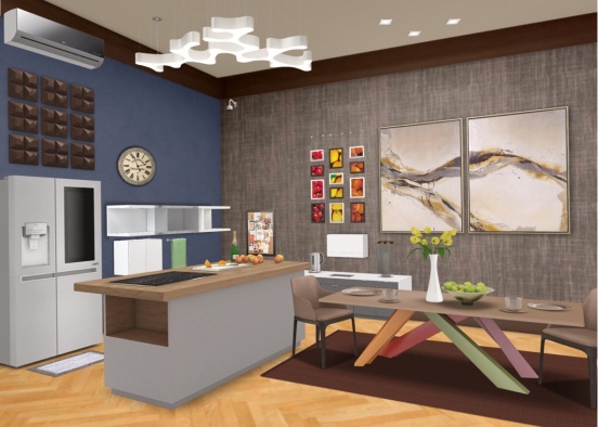 DINING AREA FIRST CLASS DORM Design Rendering