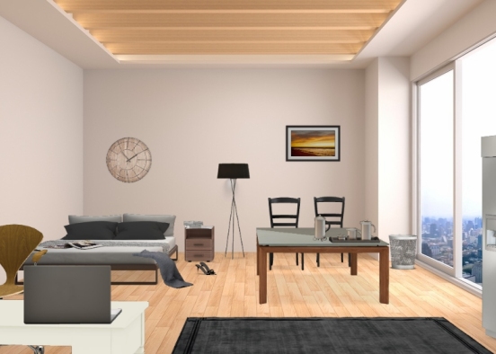 Studio Apartment Design Rendering