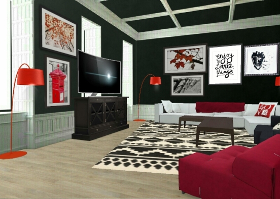 Living room(Manchester United) Design Rendering
