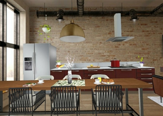 Cozinha industrial  Design Rendering