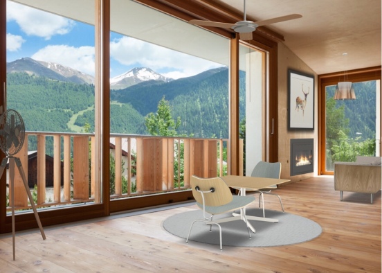 cabin in the mountains  Design Rendering