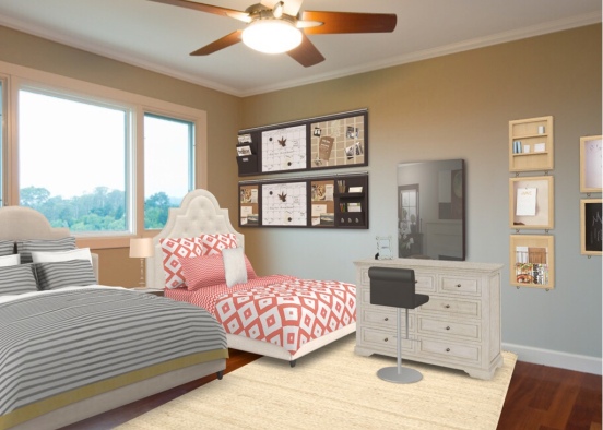Maddie and min’s room Design Rendering