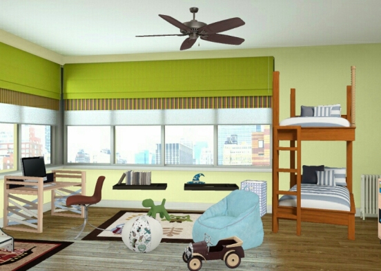Dormitorio niños Design Rendering