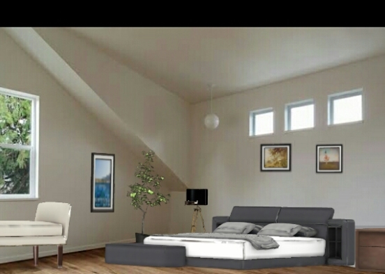 Simple bedroom design Design Rendering