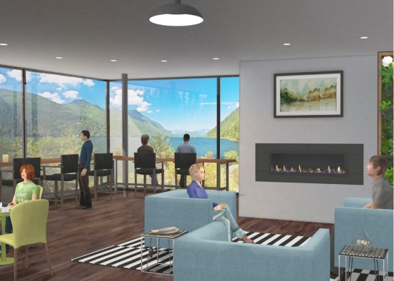 hotel lounging with a view  Design Rendering
