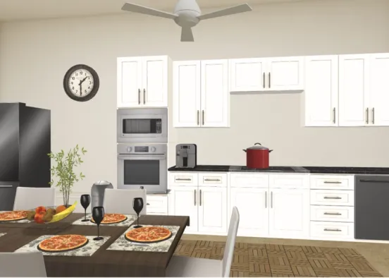 kitchen&dining room Design Rendering