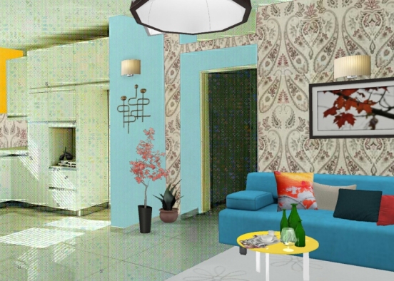 Ethnic touch with modern mix Design Rendering