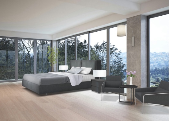 Lux bedroom Design Rendering