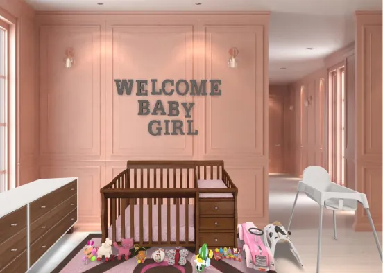 welcome baby girl Design Rendering