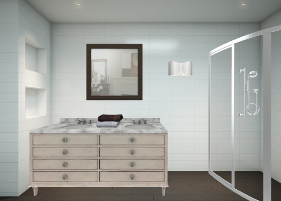 salle de bain modern Design Rendering