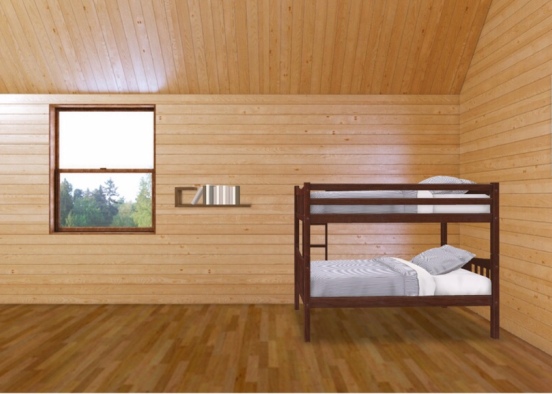 kids cabin bedroom Design Rendering