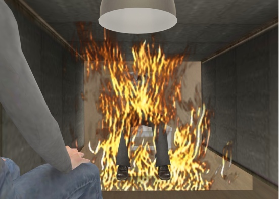He is burning get help! Design Rendering