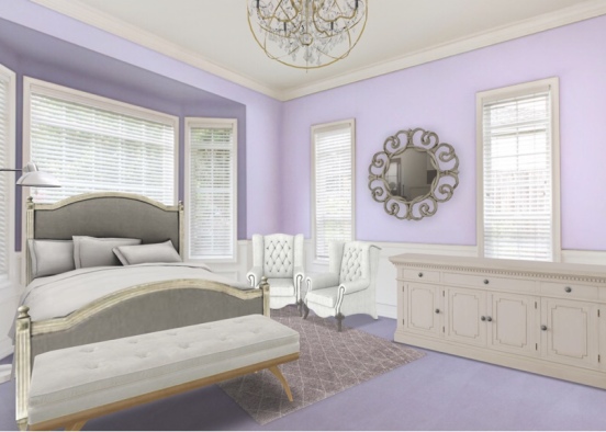 elegant bedroom Design Rendering
