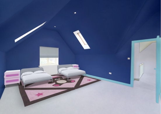 my twin and i’s room Design Rendering