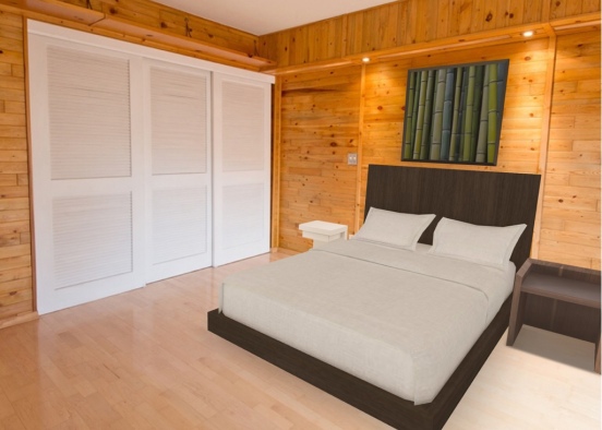Cottage bedroom Design Rendering
