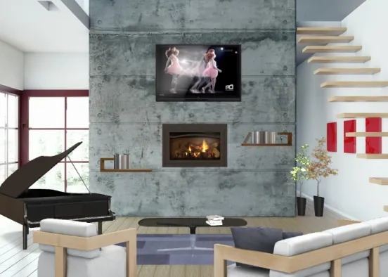 Lux. Living room Design Rendering