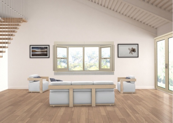 bay window living room  Design Rendering