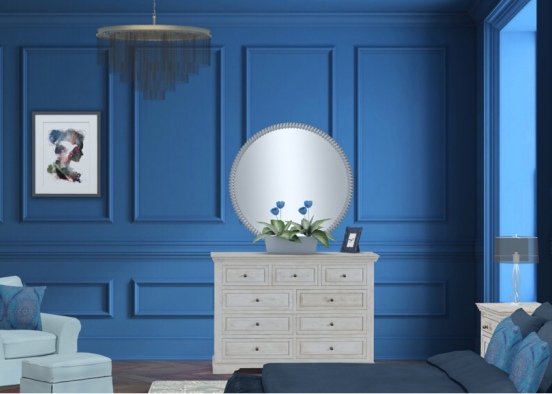 blue~bedroom Design Rendering