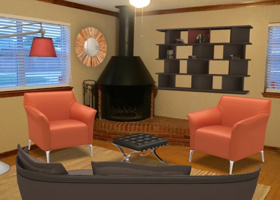 Plymouth house lr orange chairs 2 Design Rendering