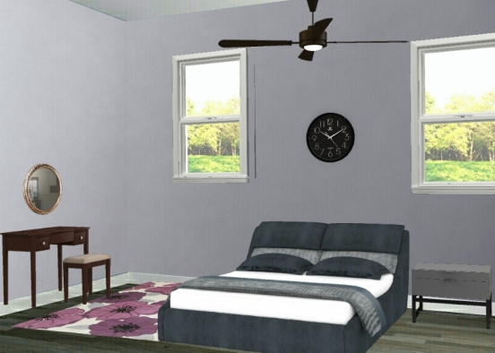 Sufisticated bedroom Design Rendering