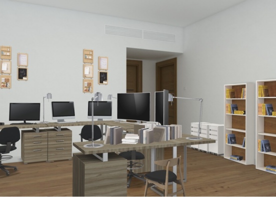 gaming room & office Design Rendering
