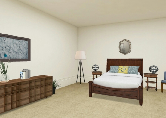Rustic Bedroom Design Rendering