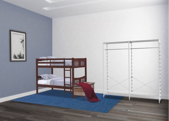 simple boys room Design Rendering