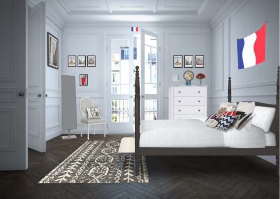 France Bedroom Design Rendering