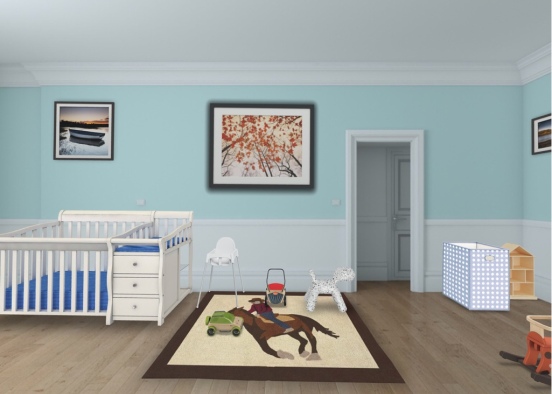 Baby Boy Room Design Rendering