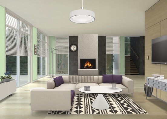 Dream home living room Design Rendering