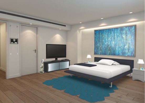 Moder Bedroom Design Rendering