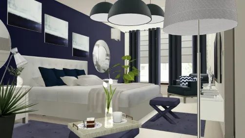 Dormitorio azul