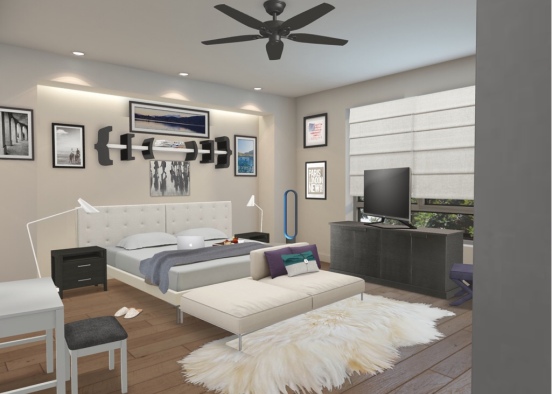 Cozy and Warm Bedroom Design Rendering